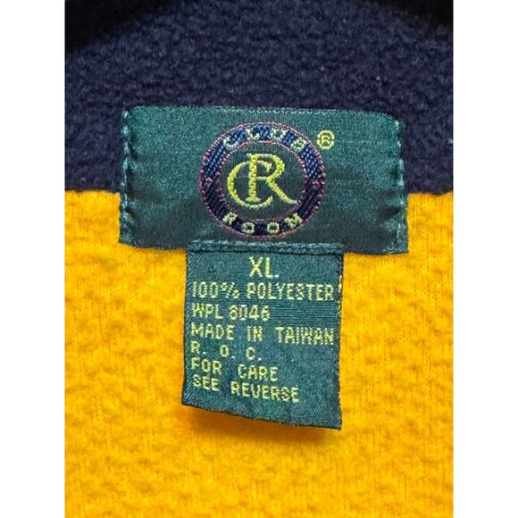 Club Room Yellow/Black Snap Pullover Fleece Jacket/Sweater - Picture 5 of 10